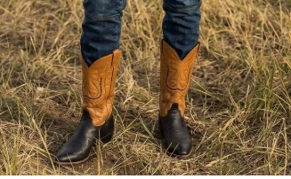 Justin J-Flex Womens Two Tone Comfort Cowgirl Boots sz 8M